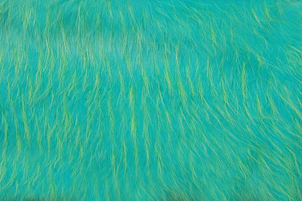 Feather Fur Turquoise/Lime